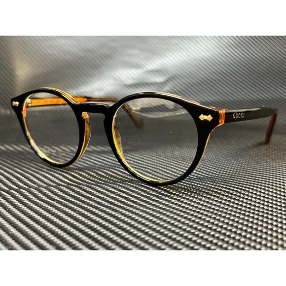 Gucci Black Round 48mm Eyeglasses